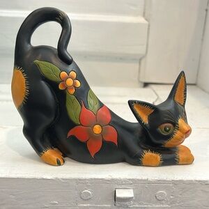 Floral Friends Cat 14005 Stretching